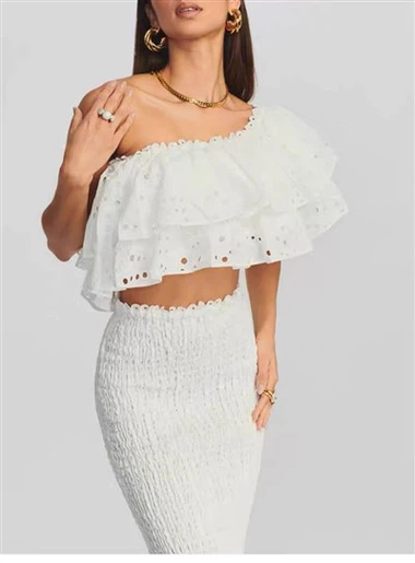 Weiße ZWEI -TEILE -SETE